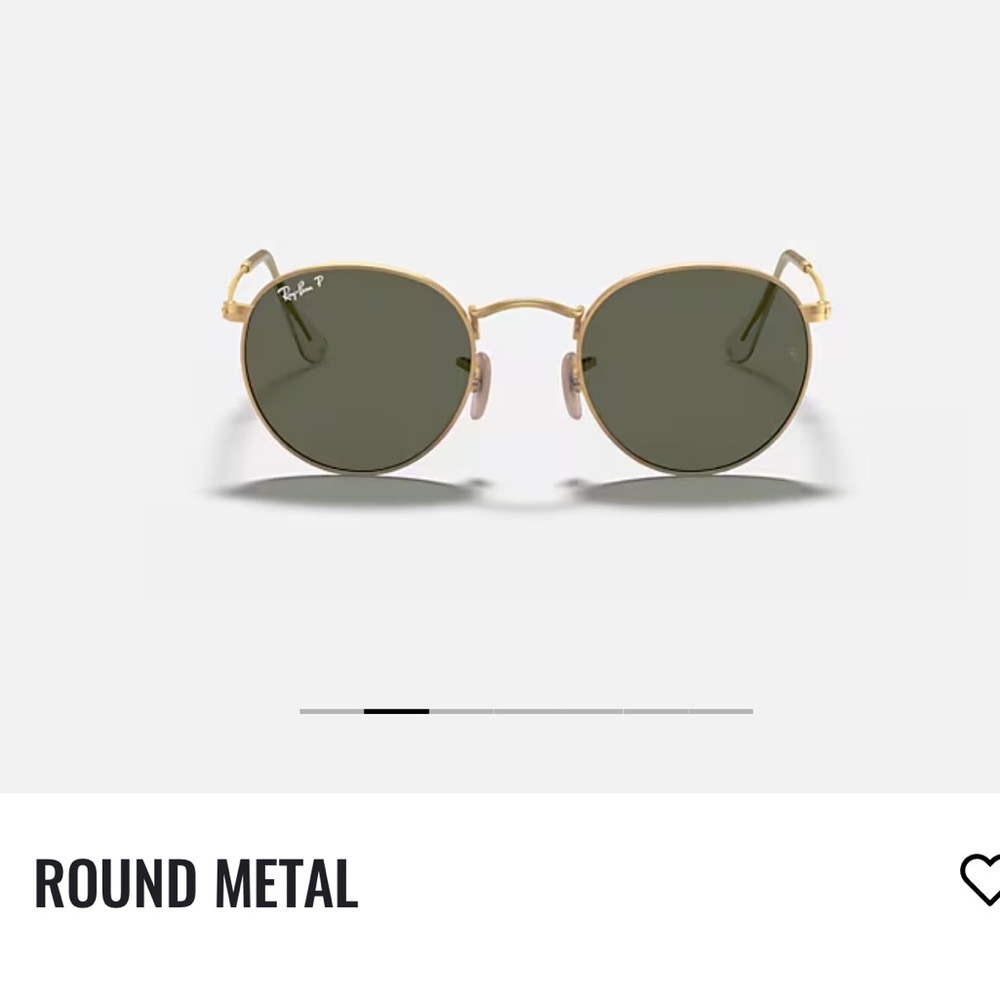 Ray-Ban Unisex Gold Frame Round Metal Sunglasses